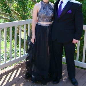 Two piece prom dress